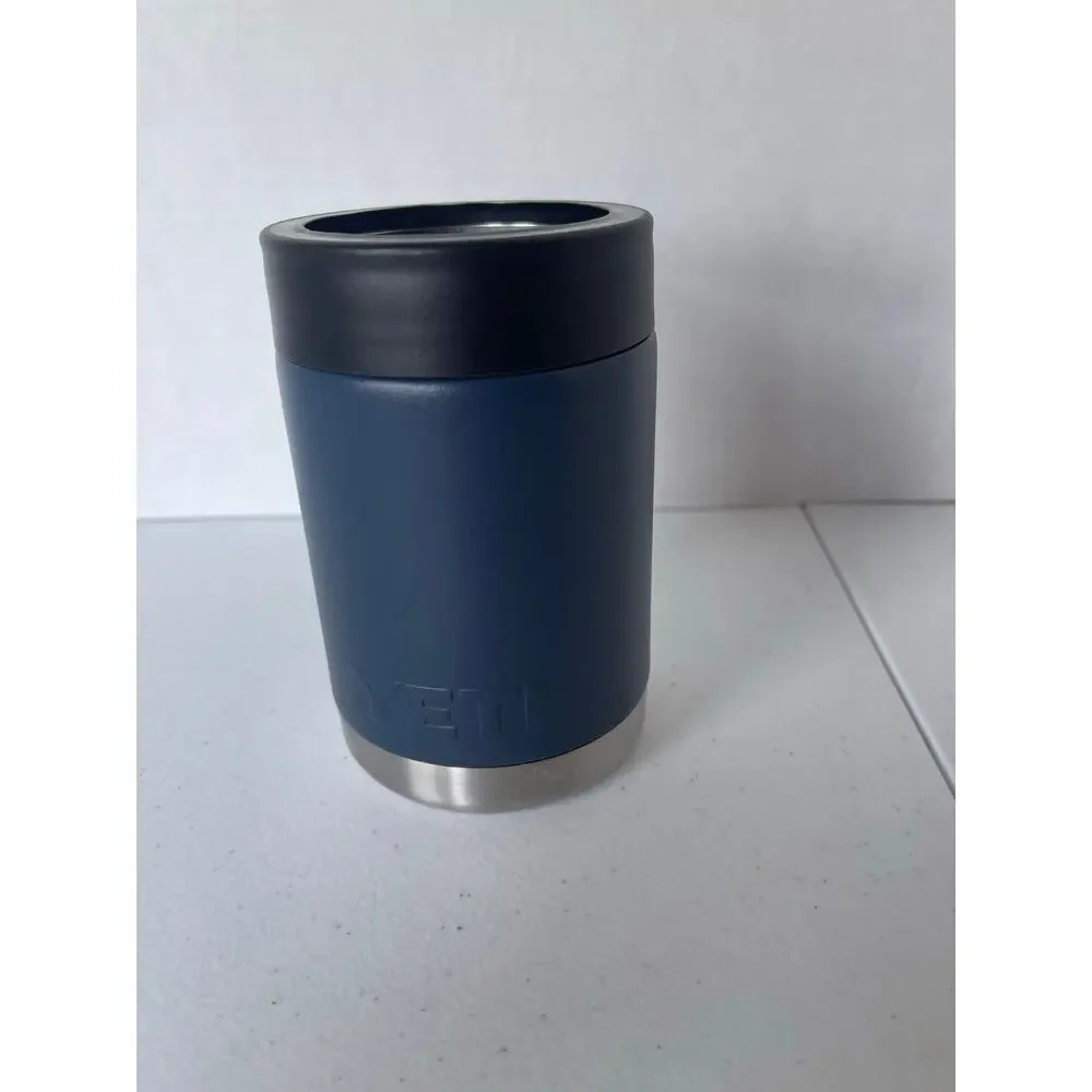 Yeti Rambler Can Cooler Navy 12oz can